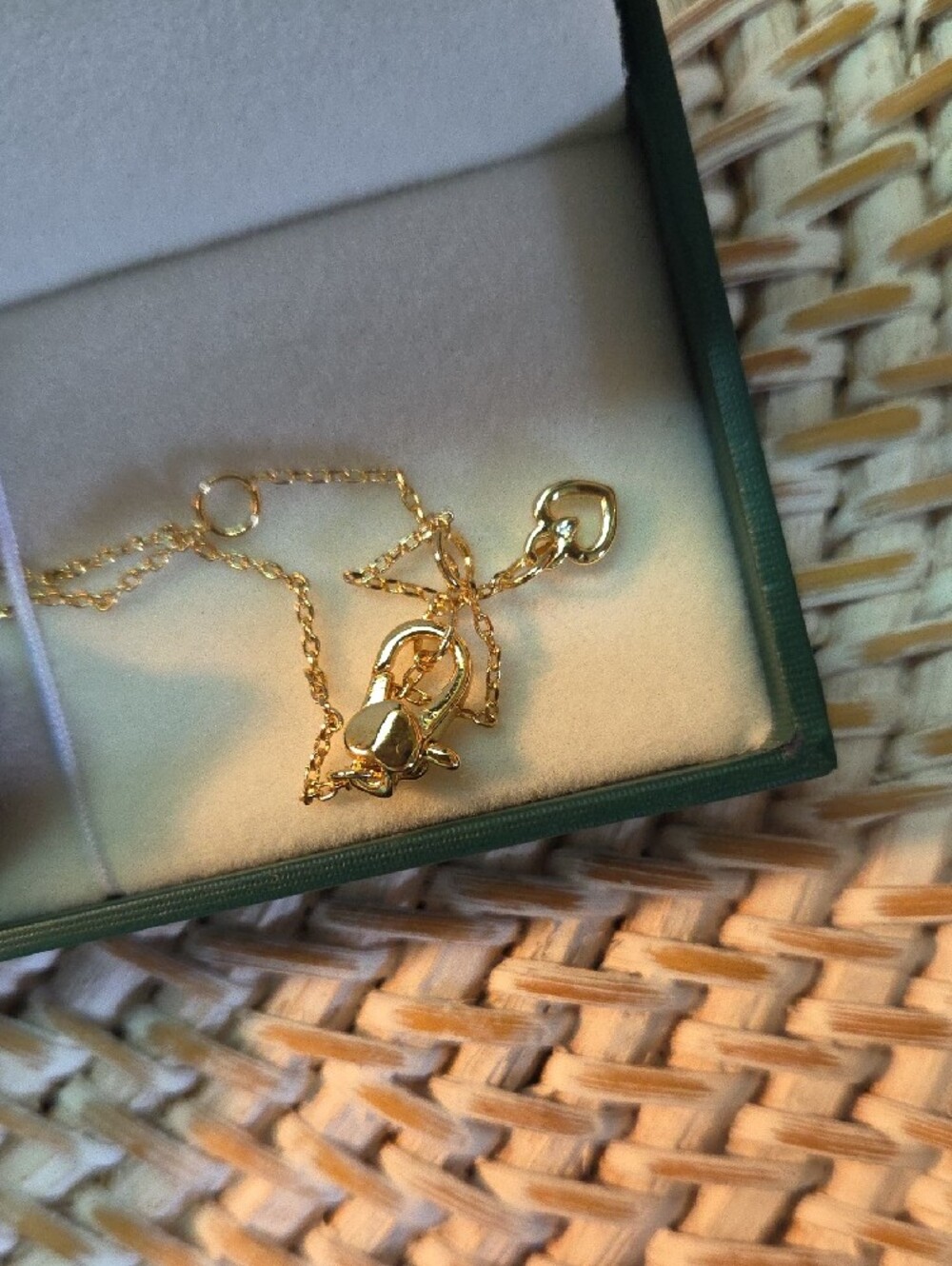 kate spade gold-tone necklace with pink charm - Picture 3 of 3